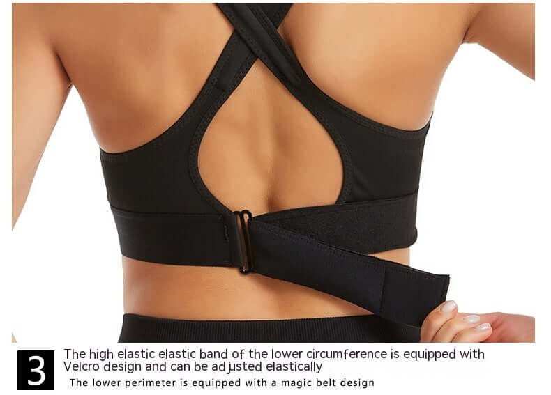 Adjustable Front Zipper Sports Bra